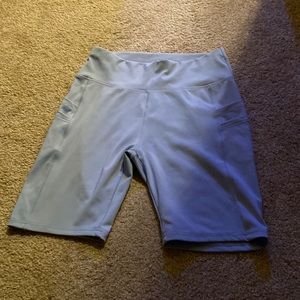Light blue bike athletic shorts